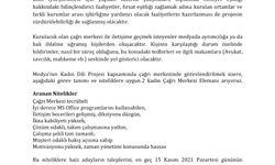 MEDYA'NIN KADIN DİLİ PROJESİ             ÇAĞRI MERKEZİ İŞ İLANI